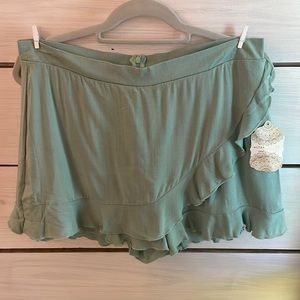 Altar’d State sea foam green flowy shorts